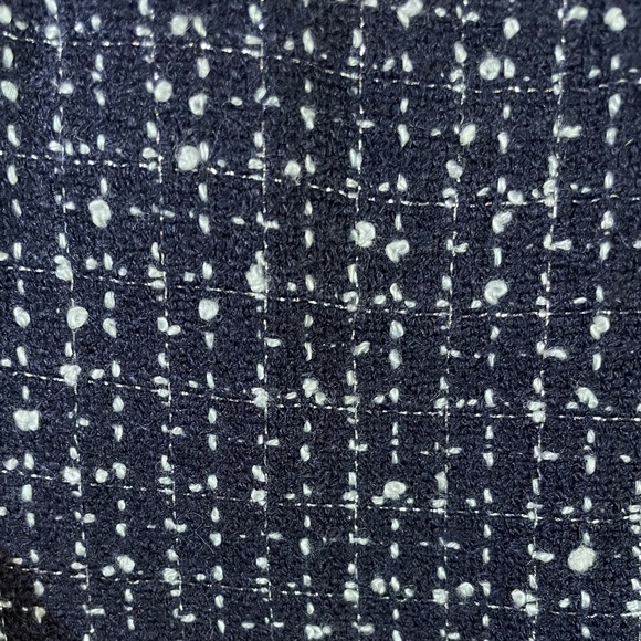 ELIZA J tweed fit flare fit frayed detail blue dress women Size 12 - Picture 6 of 13